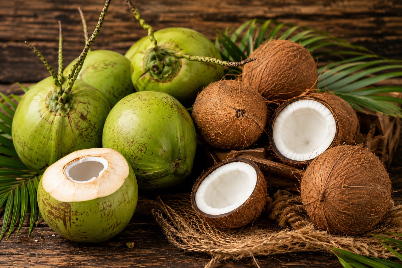 Green Tender Coconuts
